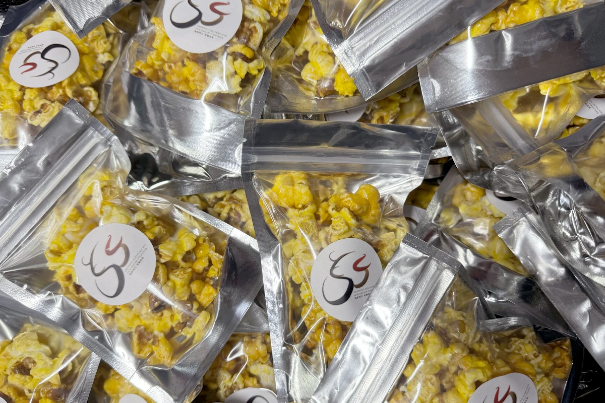 香港活動服務現場相片 aluminium foil snack packaging custom popcorn hk