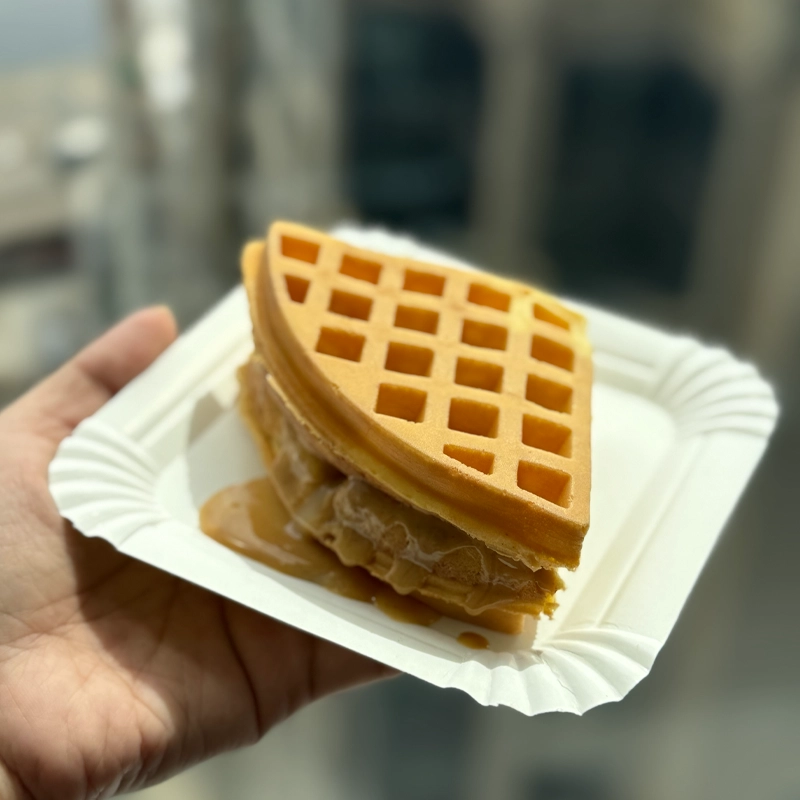 香港活動服務現場相片 hong kong egg waffle sandwich peanut butter sugar live station